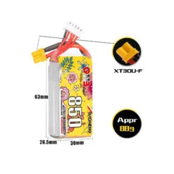 Batterie LiHV GaoNeng GNB 4S 850mAh 120C -Boutique D'Experts En Drones batterie lihv gaoneng gnb 4s 850mah 120c 2