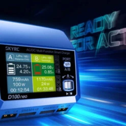 Chargeur SkyRC D100 Neo Duo AC/DC (AC 100W DC 2x 100W) -Boutique D'Experts En Drones chargeur skyrc d100 neo duo acdc ac 100w dc 2x 100w 6