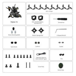 Drone Flywoo Flybee 16 DJI O4 HD 2S -Boutique D'Experts En Drones drone flywoo flybee 16 dji o4 hd 2s 8