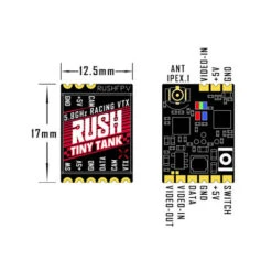 Émetteur Vidéo RUSHFPV Tank Tiny 5,8GHz 48CH Avec SmartAudio -Boutique D'Experts En Drones emetteur video rushfpv tank tiny 58ghz 48ch avec smartaudio 3