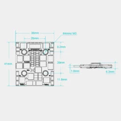 ESC 4en1 Foxeer Reaper Slim Mini F4 128k BL32 60A -Boutique D'Experts En Drones esc 4en1 foxeer reaper slim mini f4 128k bl32 60a 1 5