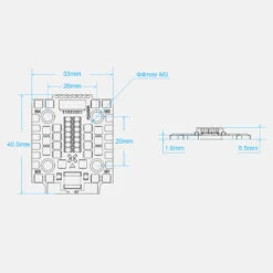 ESC 4en1 Foxeer BL32 45A - Reaper F4 Mini 128k -Boutique D'Experts En Drones esc 4en1 reaper f4 mini 128k bl32 45a foxeer 3