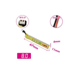 Kit De 5 Batteries LiHV CNHL Pizza Series 1S 350mAh 75C (BT2.0) -Boutique D'Experts En Drones kit de 5 batteries lipo cnhl pizza series 1s 350mah 75c bt20 3