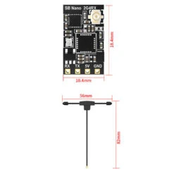 Récepteur SpeedyBee Nano ELRS 2.4GHz -Boutique D'Experts En Drones recepteur speedybee nano elrs 24ghz 4